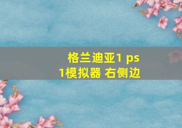 格兰迪亚1 ps1模拟器 右侧边